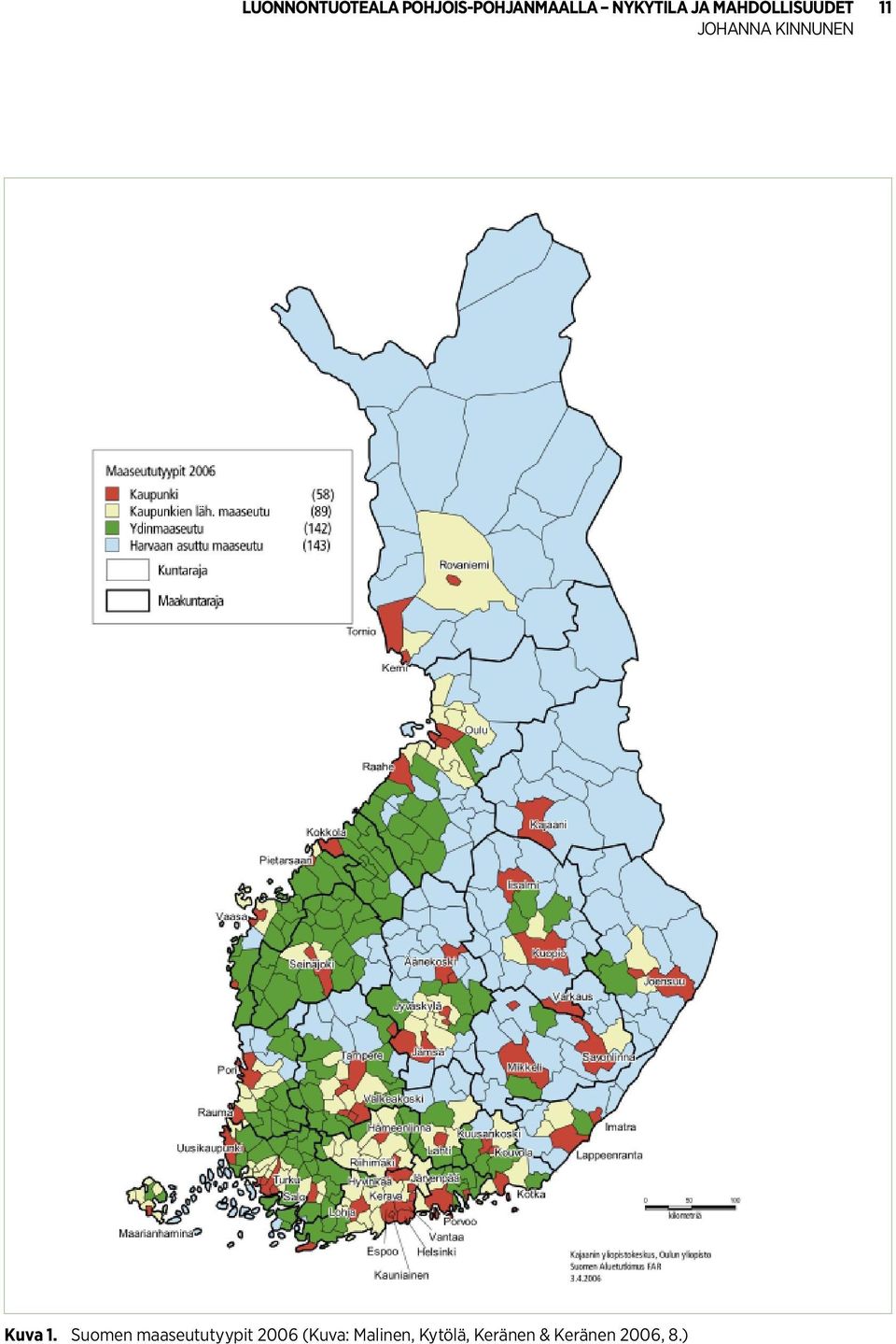 Suomen maaseututyypit 2006 (Kuva: