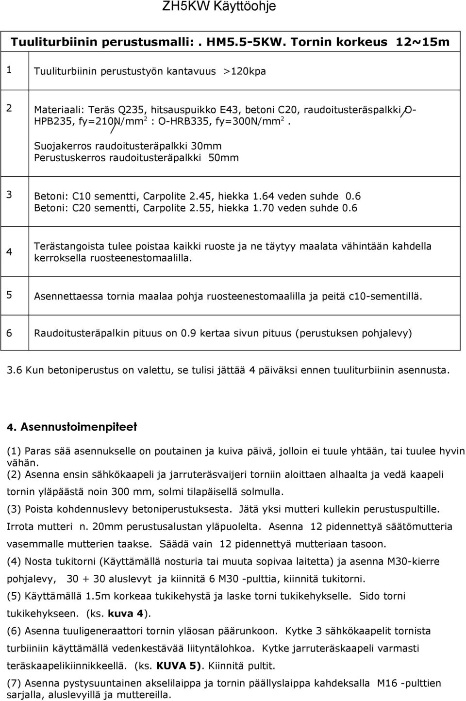Suojakerros raudoitusteräpalkki 30mm Perustuskerros raudoitusteräpalkki 50mm 3 Betoni: C10 sementti, Carpolite 2.45, hiekka 1.64 veden suhde 0.6 Betoni: C20 sementti, Carpolite 2.55, hiekka 1.
