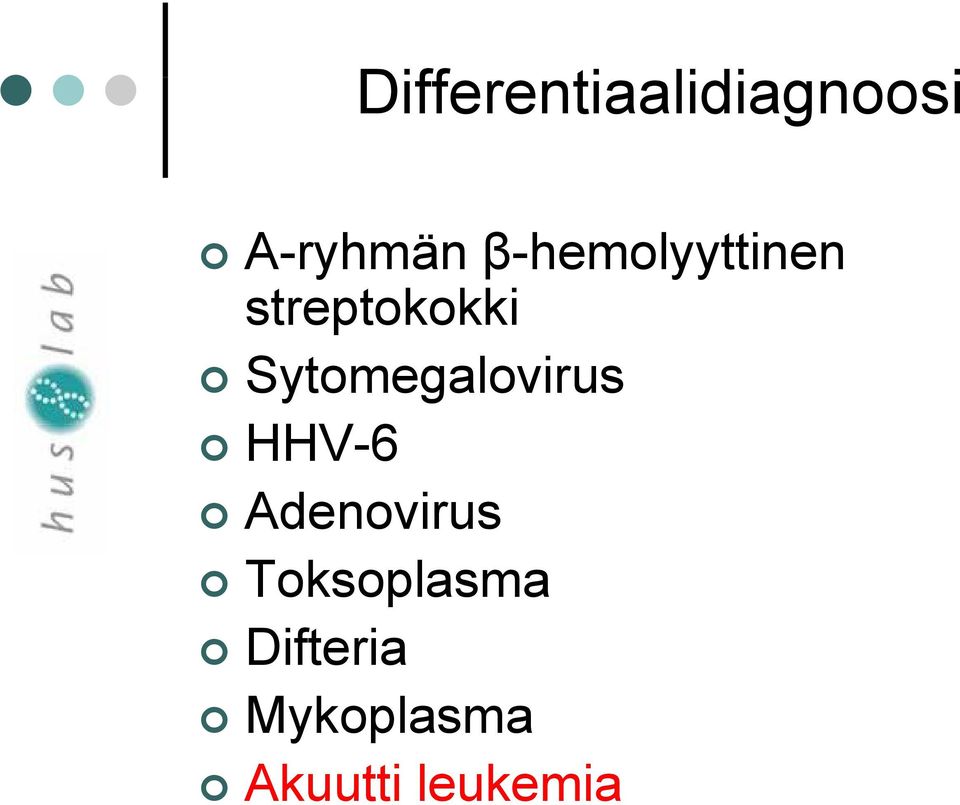 Sytomegalovirus HHV-6 Adenovirus