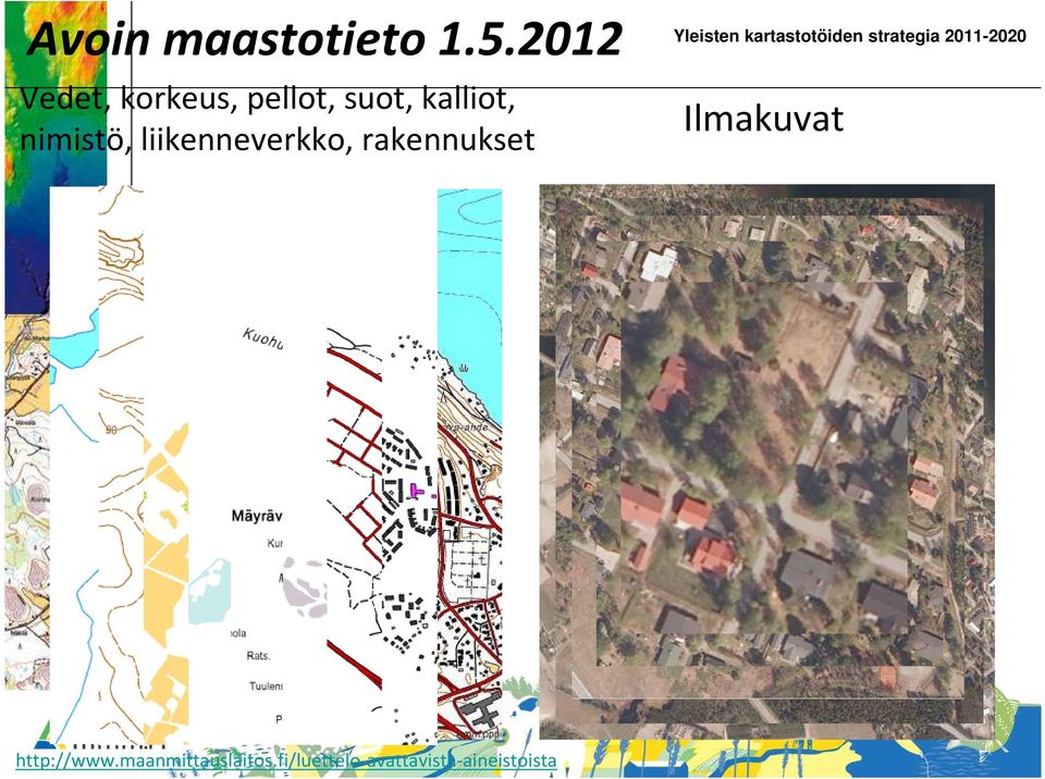 liikenneverkko, rakennukset Yleisten kartastotöiden