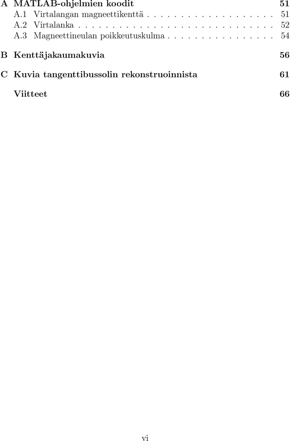 ............... 54 B Kenttäjakaumakuvia 56 C Kuvia