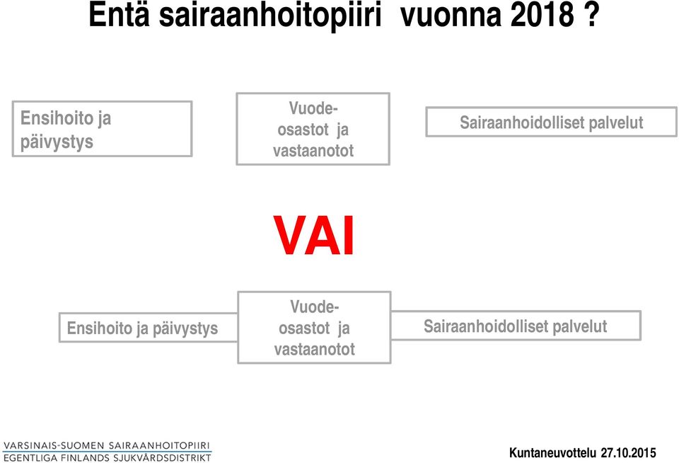 Sairaanhoidolliset palvelut VAI