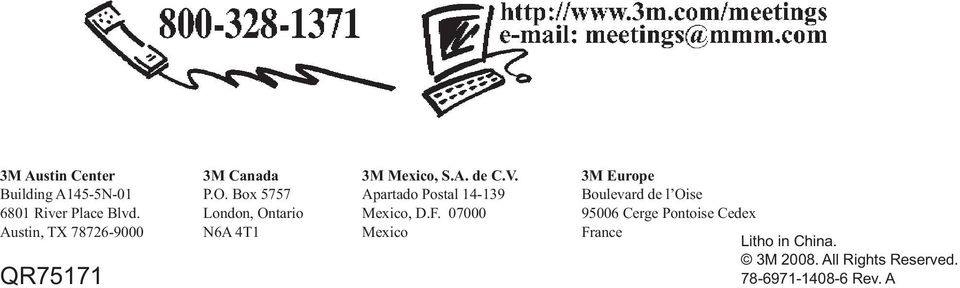 Box 5757 London, Ontario N6A 4T1 3M Mexico, S.A. de C.V.