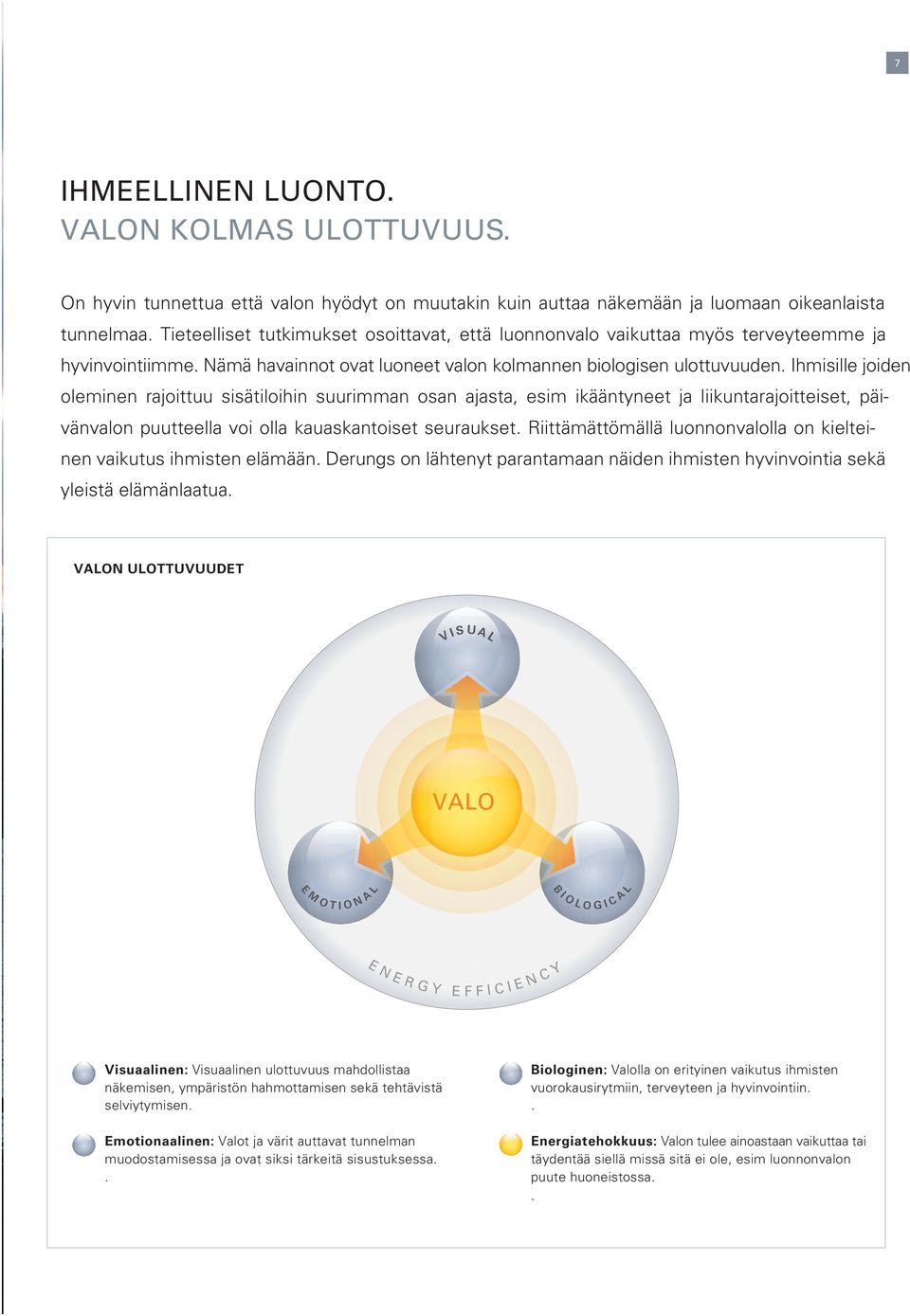 Ihmisille joiden oleminen rajoittuu sisätiloihin suurimman osan ajasta, esim ikääntyneet ja liikuntarajoitteiset, päivänvalon puutteella voi olla kauaskantoiset seuraukset.