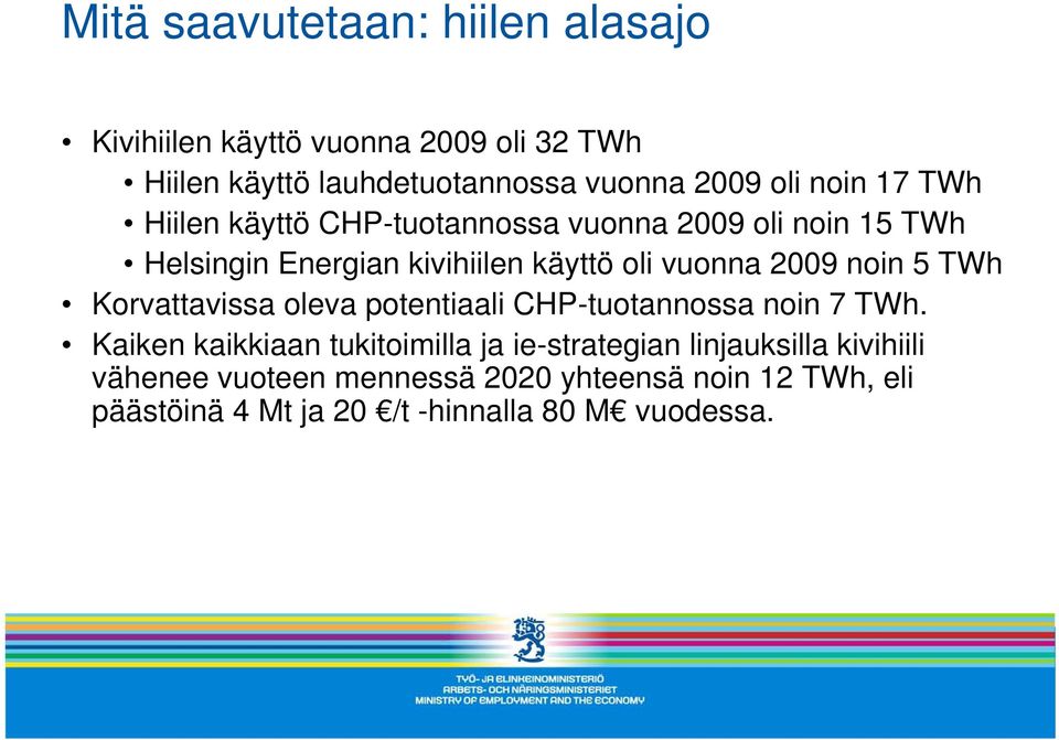 noin 5 TWh Korvattavissa oleva potentiaali CHP-tuotannossa noin 7 TWh.