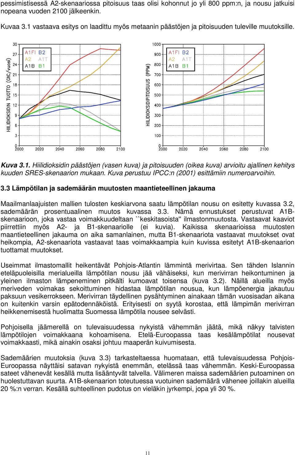 Kuva perustuu IPCC:n (2001) esittämiin numeroarvoihin. 3.