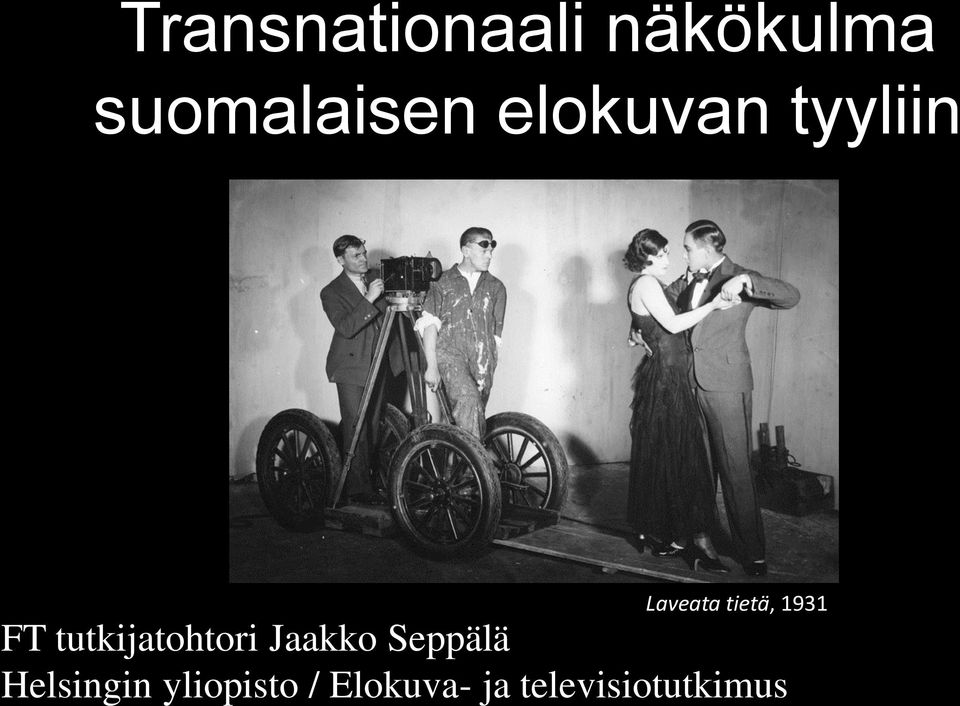 tutkijatohtori Jaakko Seppälä Helsingin