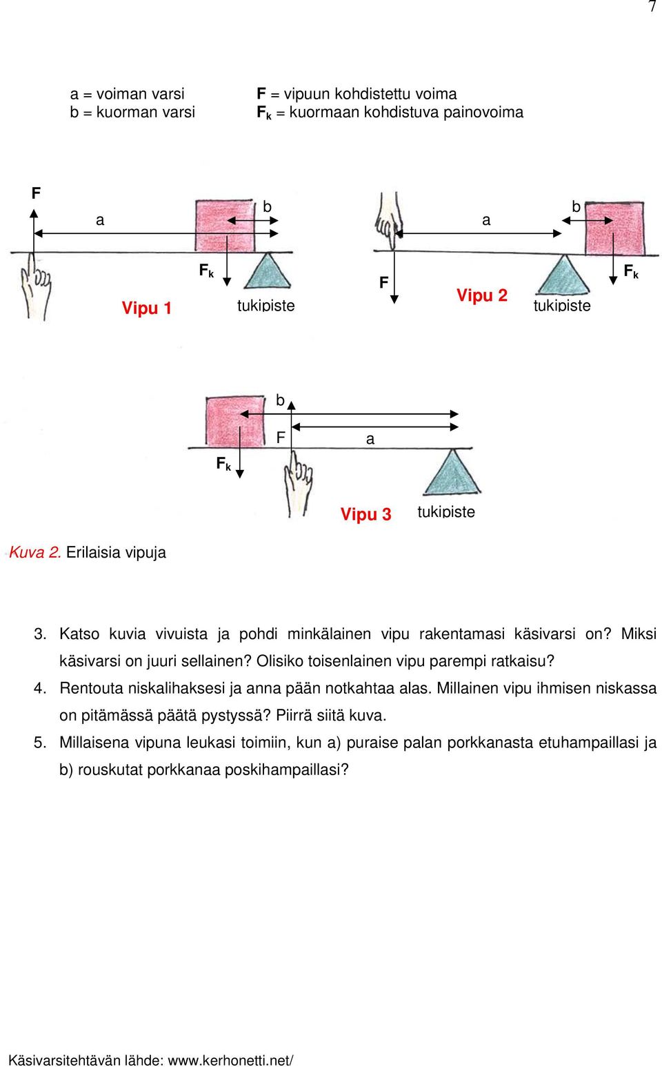 Olisiko toisenlainen vipu parempi ratkaisu? 4. Rentouta niskalihaksesi ja anna pään notkahtaa alas. Millainen vipu ihmisen niskassa on pitämässä päätä pystyssä?