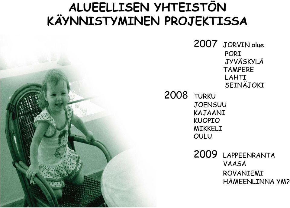 SEINÄJOKI 2008 TURKU JOENSUU KAJAANI KUOPIO