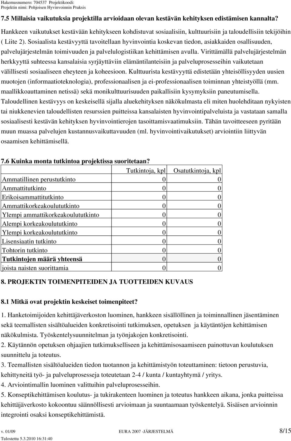 Sosiaalista kestävyyttä tavoitellaan hyvinvointia koskevan tiedon, asiakkaiden osallisuuden, palvelujärjestelmän toimivuuden ja palvelulogistiikan kehittämisen avulla.