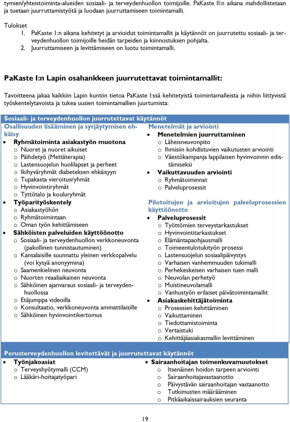 Juurruttamiseen ja levittämiseen on luotu toimintamalli.