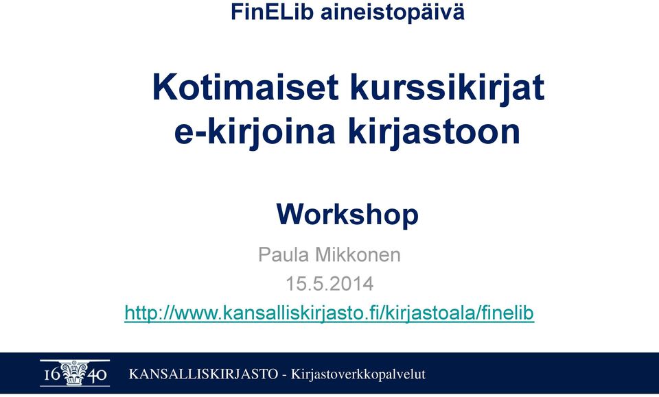 Workshop Paula Mikkonen 15.