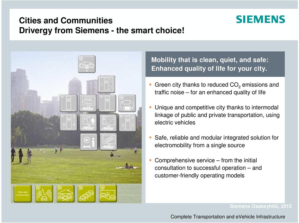 Green city thanks to reduced CO 2 emissions and traffic noise for an enhanced quality of life Unique and competitive city thanks to
