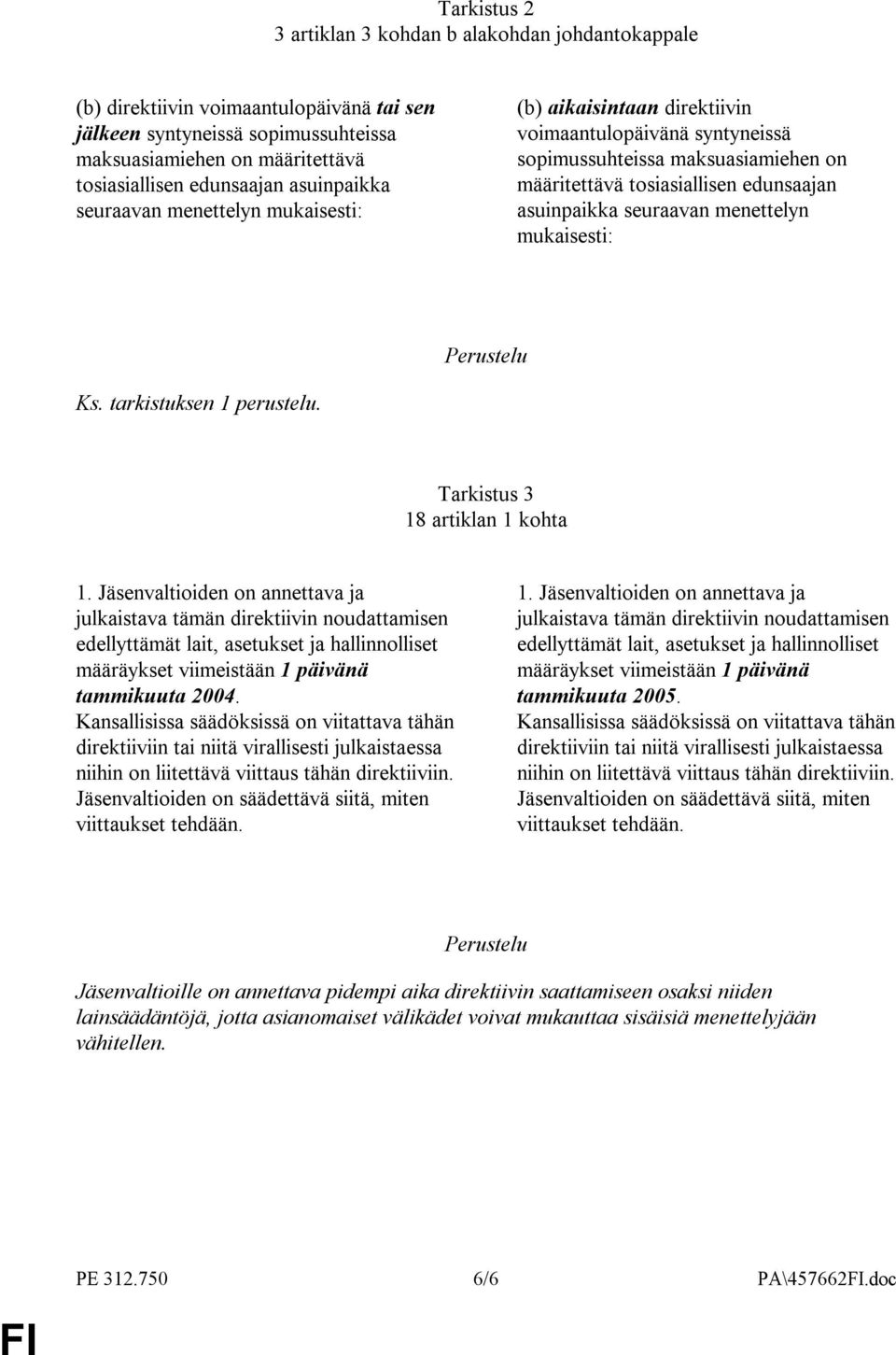 seuraavan menettelyn mukaisesti: Perustelu Ks. tarkistuksen 1 perustelu. Tarkistus 3 18 artiklan 1 kohta 1.