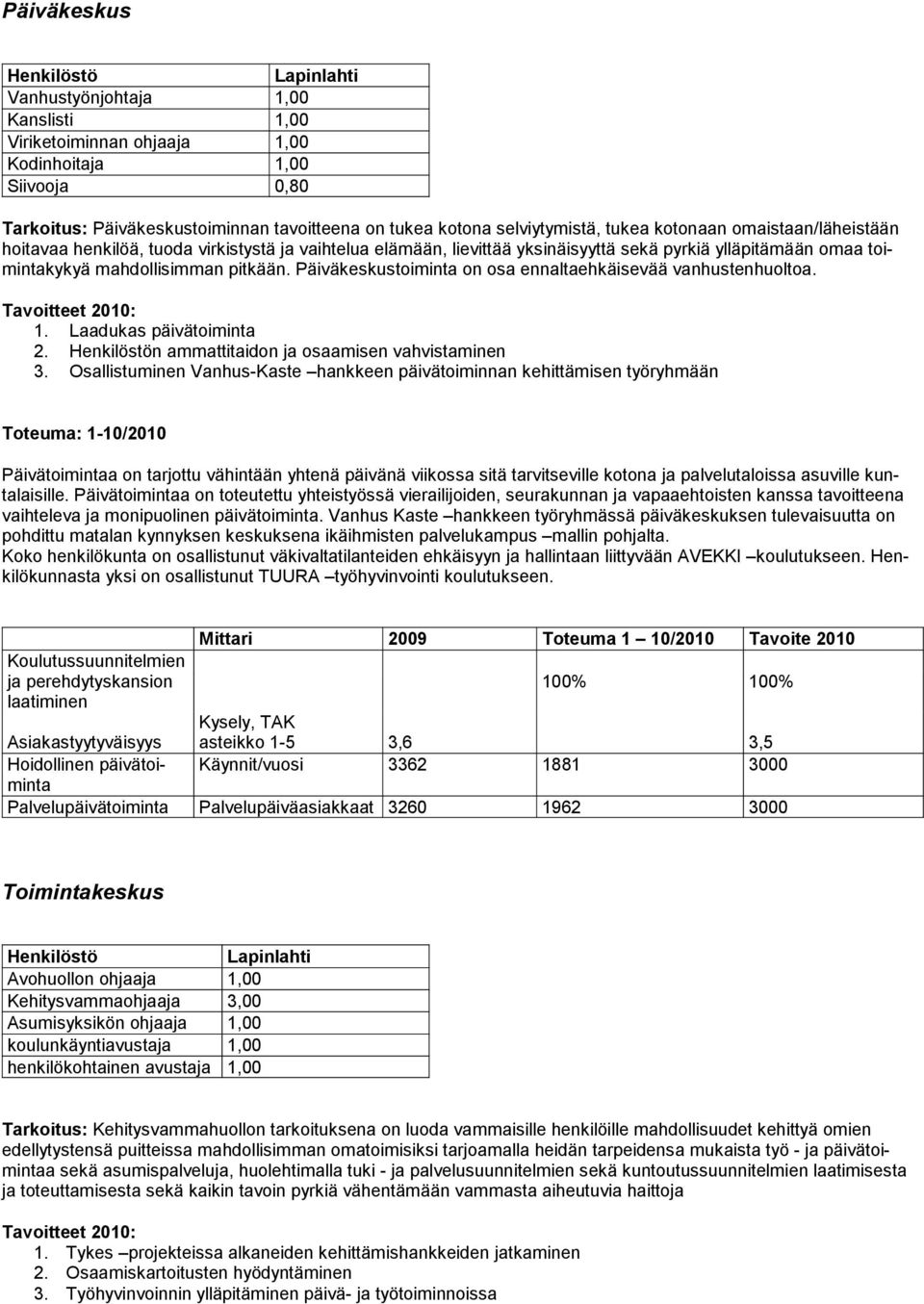 Päiväkeskustoi minta on osa ennaltaehkäisevää vanhustenhuoltoa. 1. Laadukas päivätoiminta 2. Henkilöstön ammattitaidon ja osaamisen vahvistaminen 3.