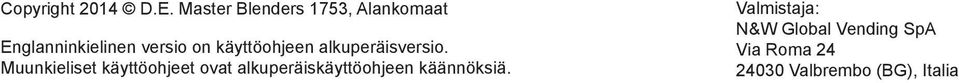 käyttöohjeen alkuperäisversio.