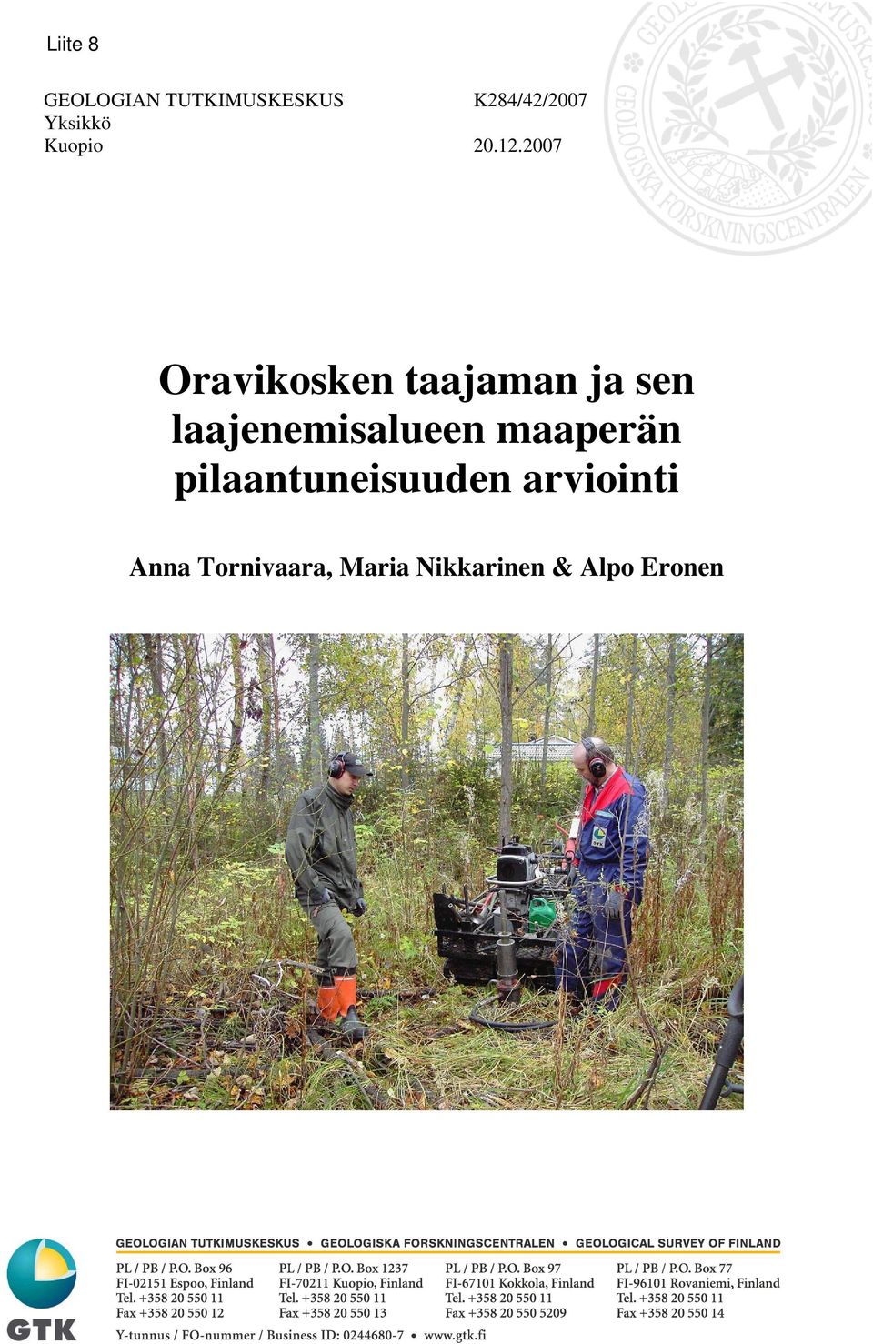 2007 Oravikosken taajaman ja sen