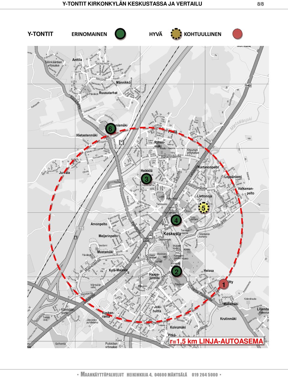 3 5 4 2 1 r=1,5 km LINJAAUTOASEMA M