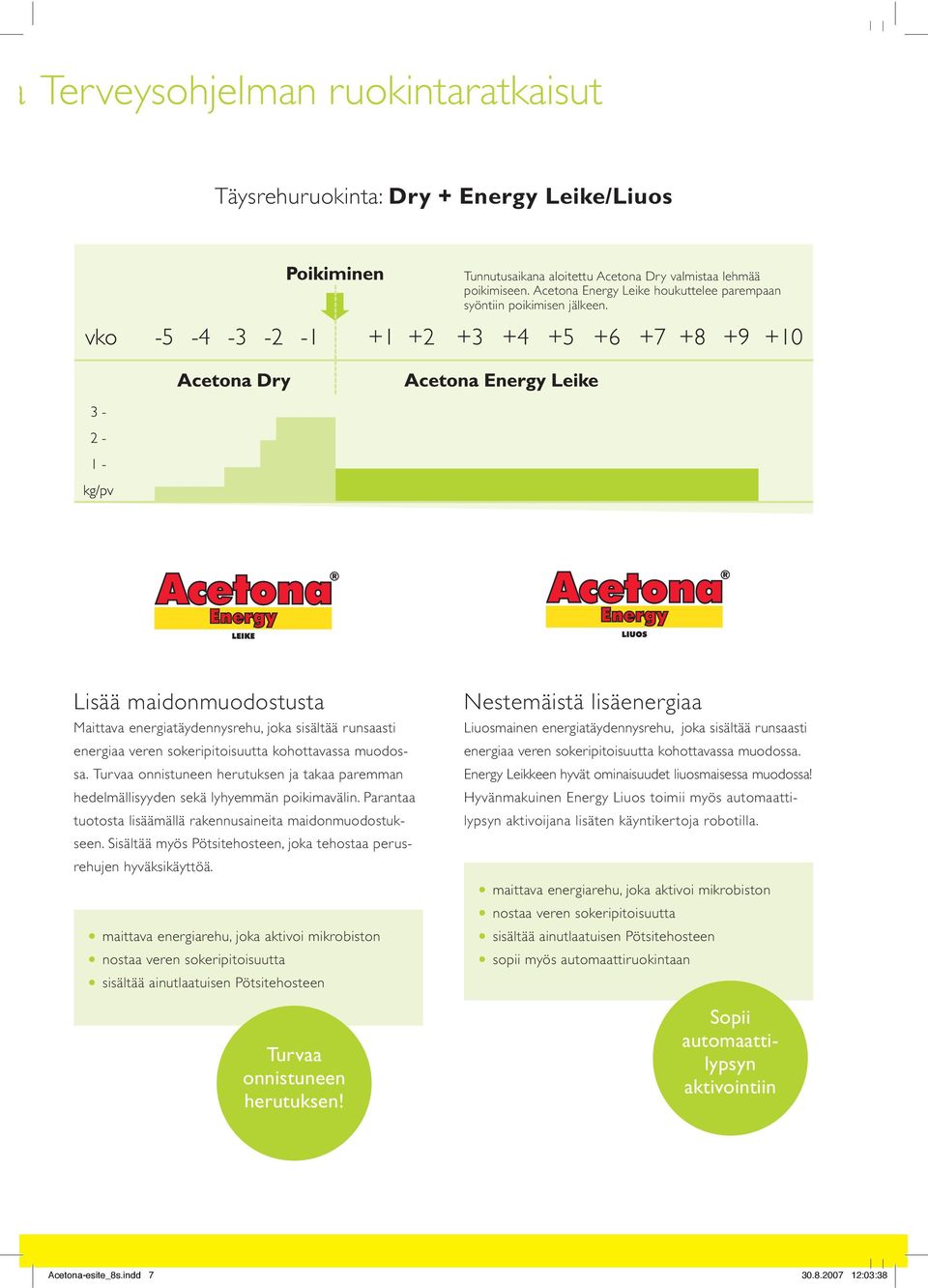 Lisää maidonmuodostusta Maittava energiatäydennysrehu, joka sisältää runsaasti energiaa veren sokeripitoisuutta kohottavassa muodossa.