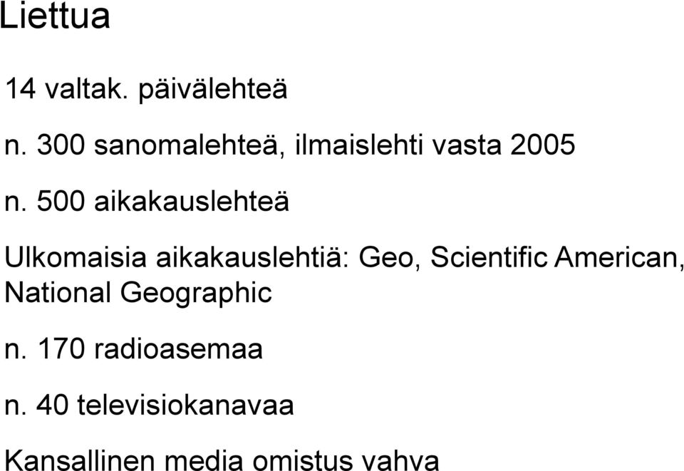 500 aikakauslehteä Ulkomaisia aikakauslehtiä: Geo,