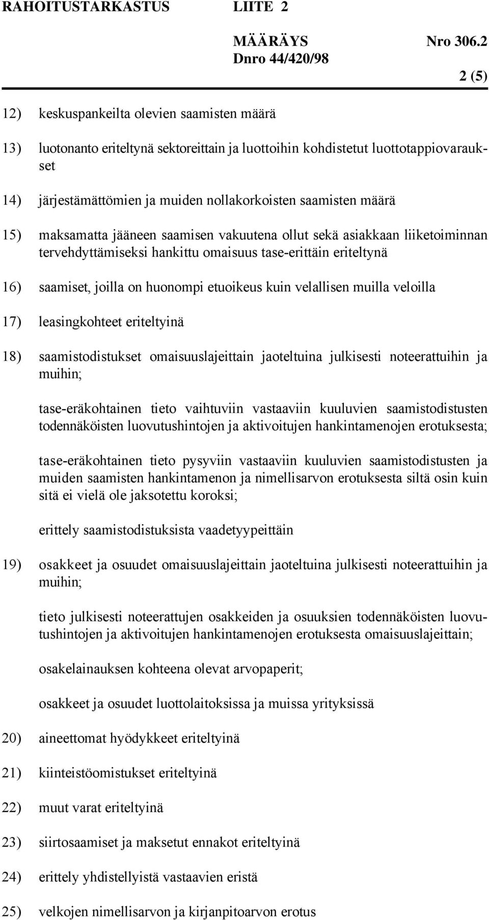 velallisen muilla veloilla 17) leasingkohteet eriteltyinä 18) saamistodistukset omaisuuslajeittain jaoteltuina julkisesti noteerattuihin ja muihin; tase-eräkohtainen tieto vaihtuviin vastaaviin