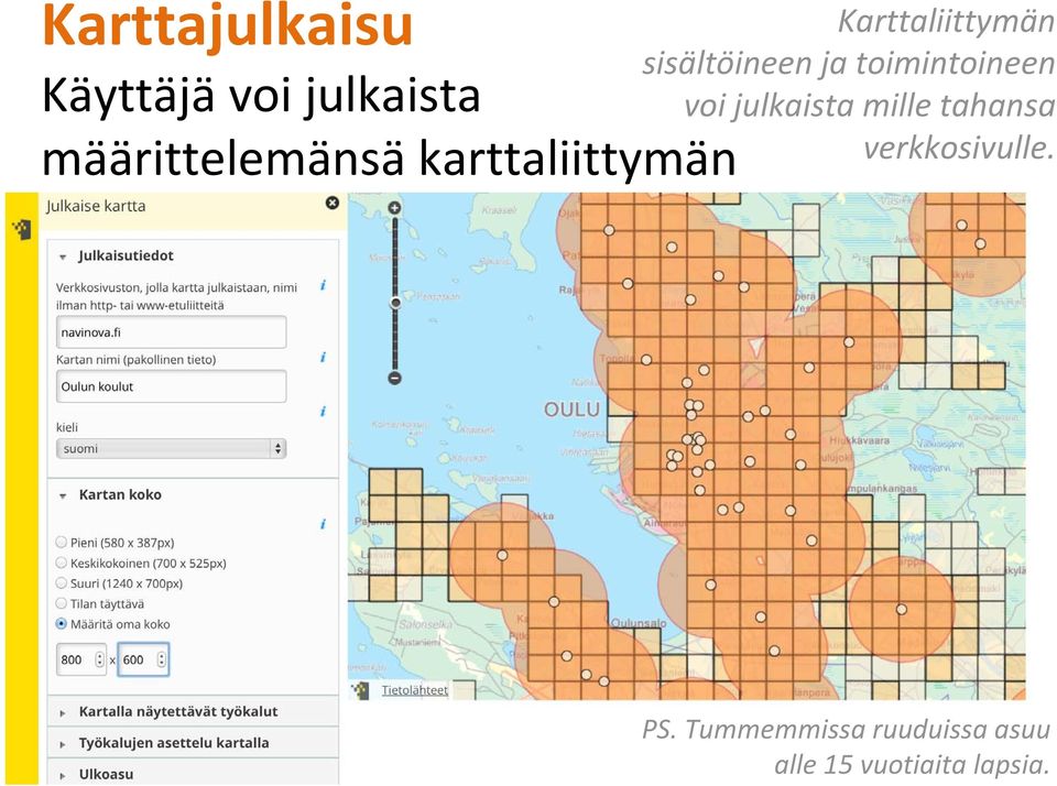 toimintoineen voi julkaista mille tahansa