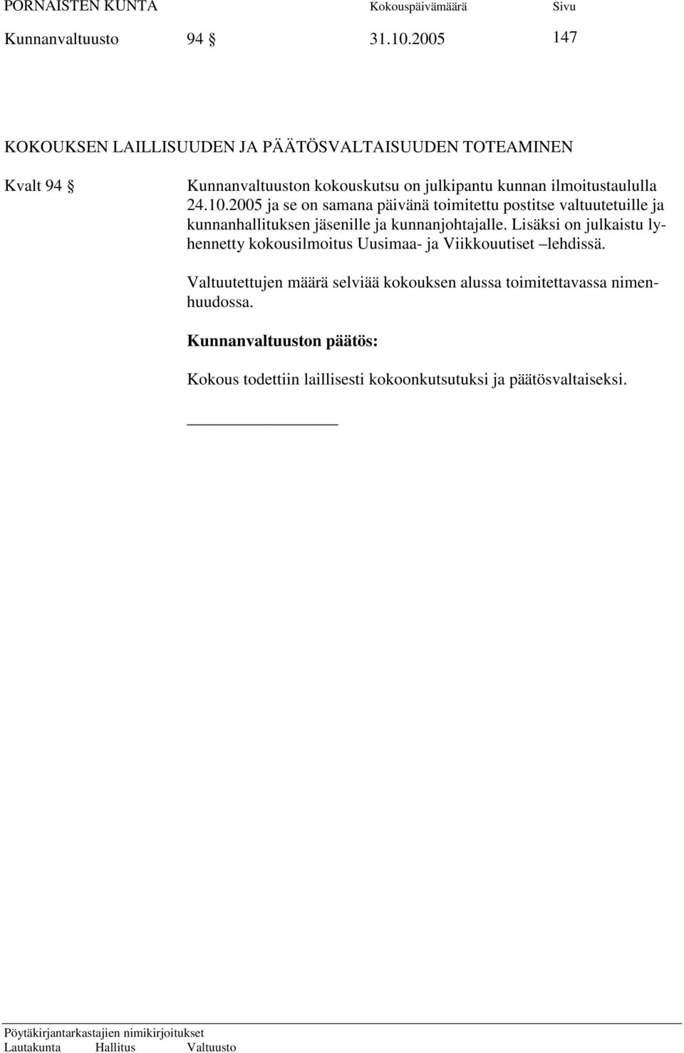 ilmoitustaululla 24.10.