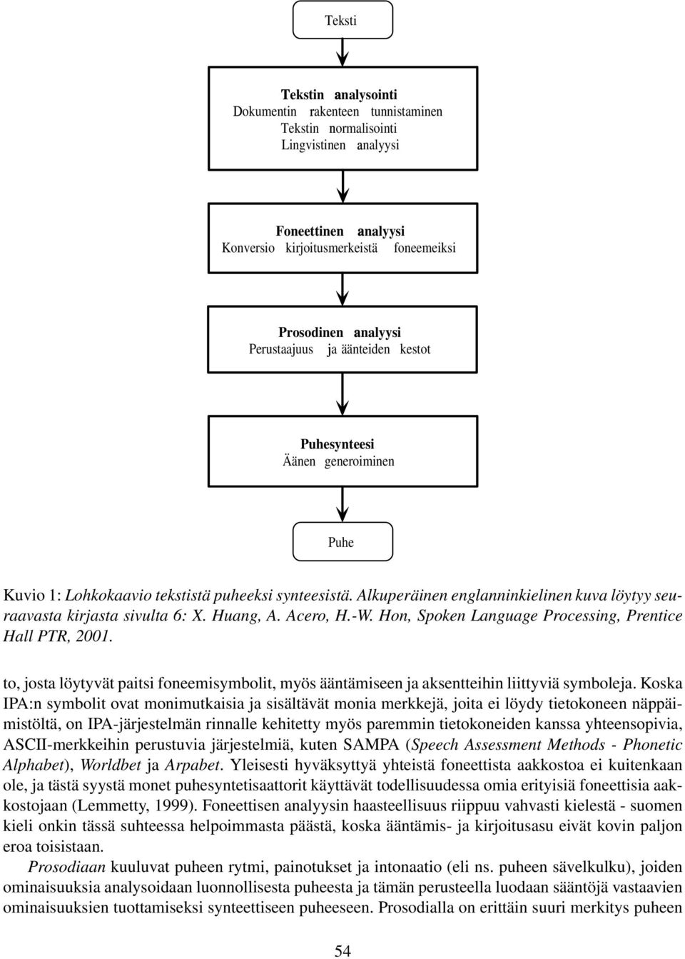 Huang, A. Acero, H.-W. Hon, Spoken Language Processing, Prentice Hall PTR, 2001. to, josta löytyvät paitsi foneemisymbolit, myös ääntämiseen ja aksentteihin liittyviä symboleja.