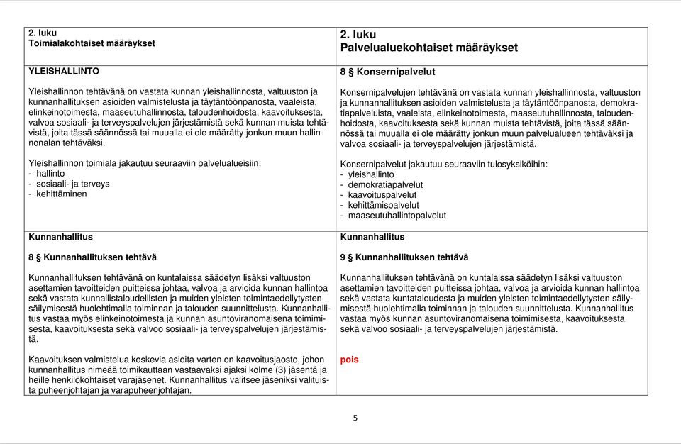 määrätty jonkun muun hallinnonalan tehtäväksi.
