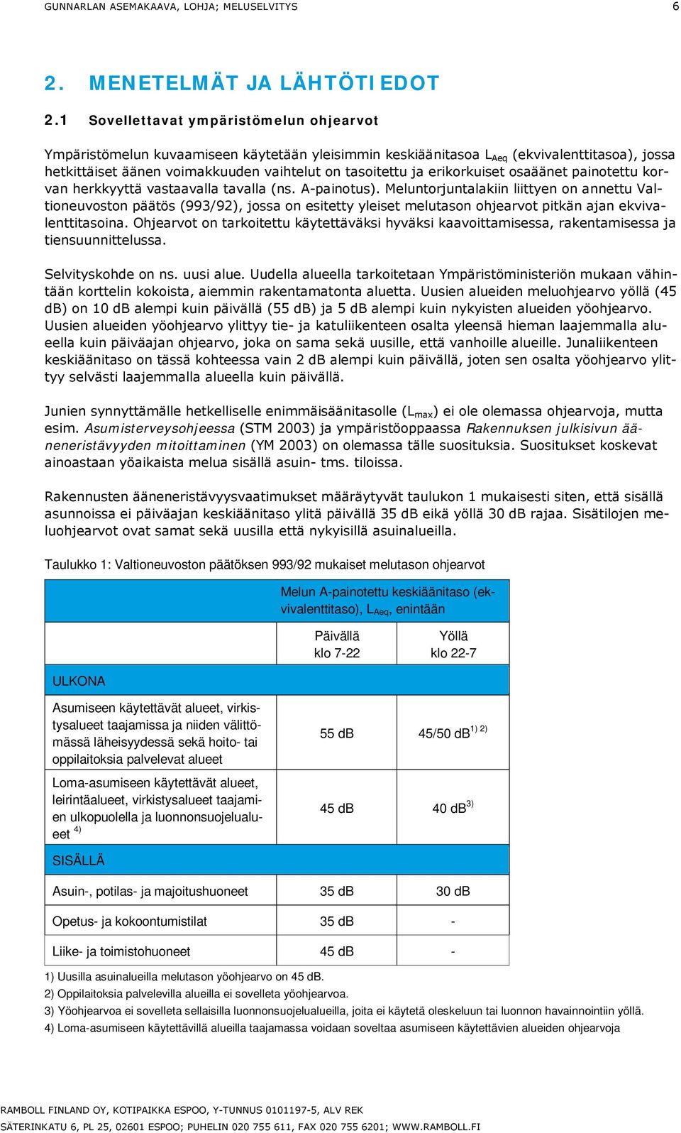erikorkuiset osaäänet painotettu korvan herkkyyttä vastaavalla tavalla (ns. A-painotus).