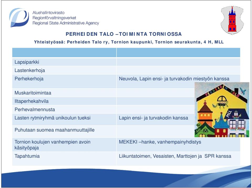 Perhevalmennusta Lasten rytmiryhmä unikoulun tueksi Lapin ensi- ja turvakodin kanssa Puhutaan suomea maahanmuuttajille