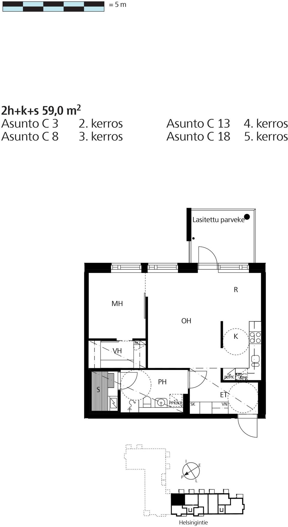 2. kerros Asunto C 8 3.