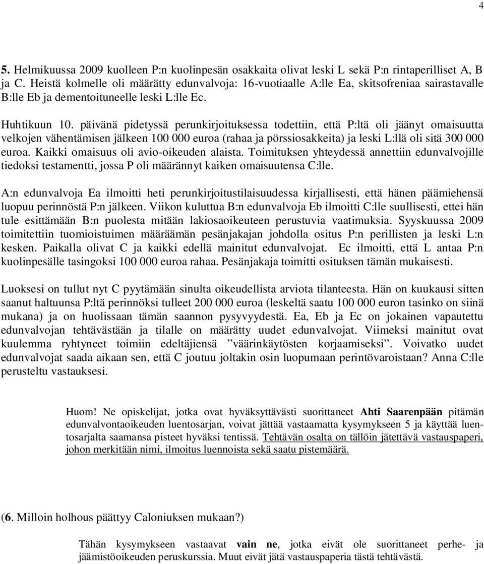 Avio liiton kytkennät