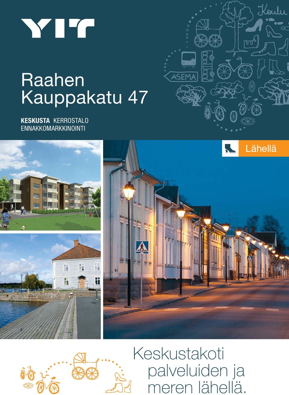 Keskustakoti palveluiden ja meren