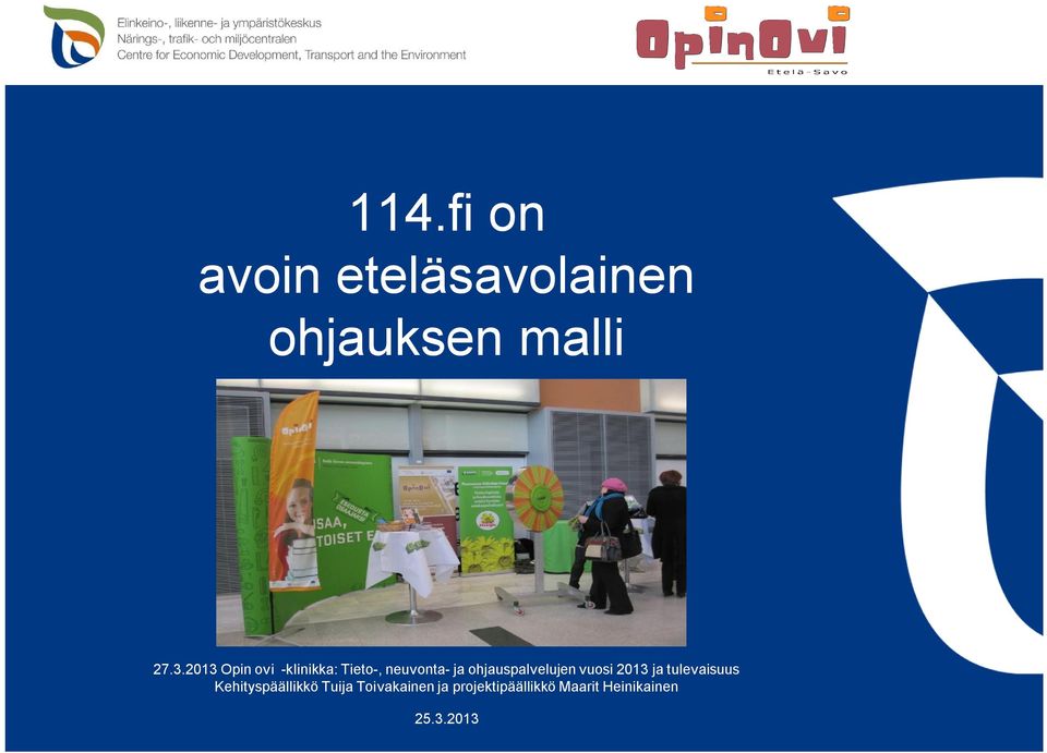 ohjauspalvelujen vuosi 2013 ja tulevaisuus