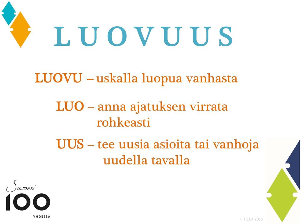 ajatuksen virrata rohkeasti UUS