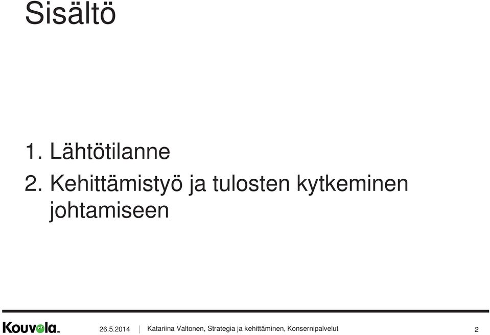 Kehittämistyö ja