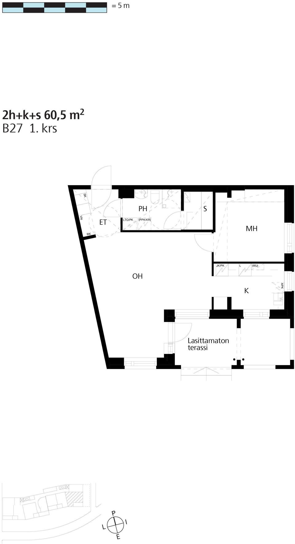 mittakaava 1:100 H14 H17 H18 2h+k+s 60,5