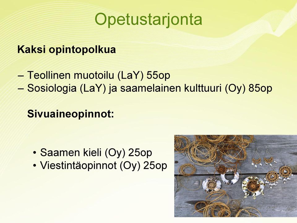 saamelainen kulttuuri (Oy) 85op