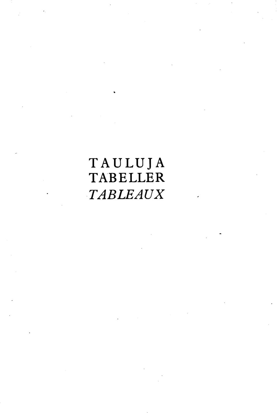 TABLEAUX