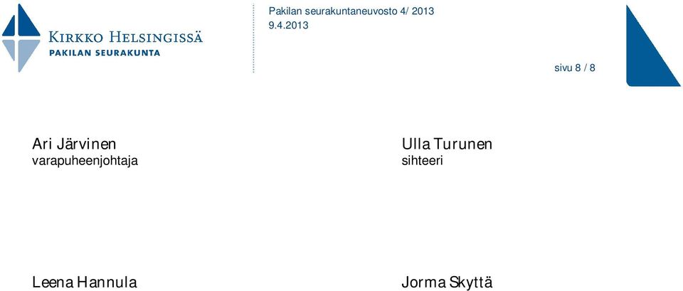 varapuheenjohtaja Ulla