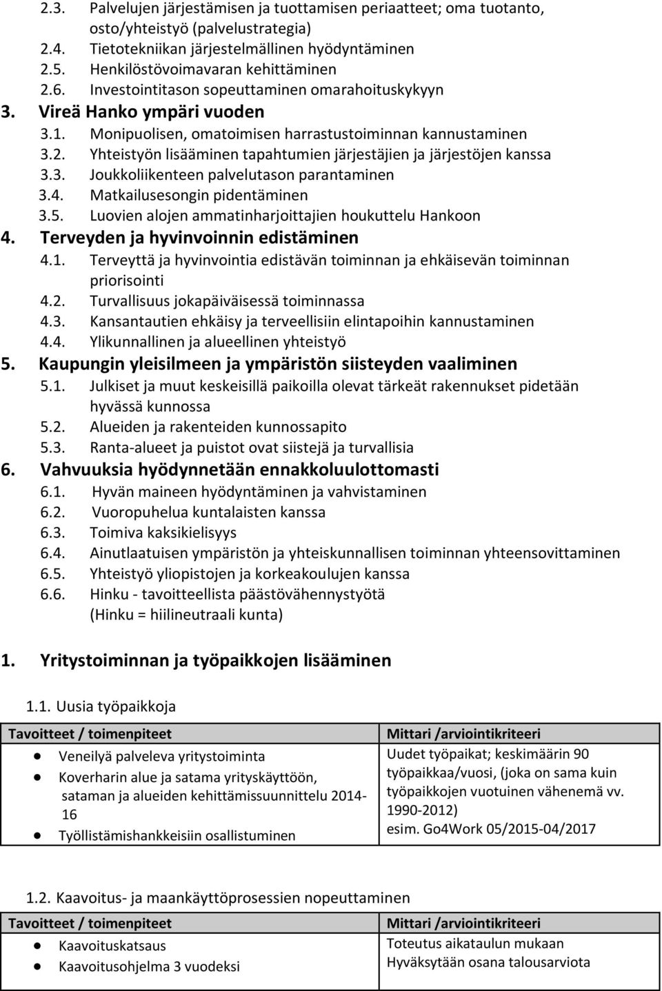 Yhteistyön lisääminen tapahtumien järjestäjien ja järjestöjen kanssa 3.3. Joukkoliikenteen palvelutason parantaminen 3.4. Matkailusesongin pidentäminen 3.5.