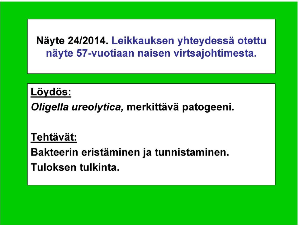 naisen virtsajohtimesta.