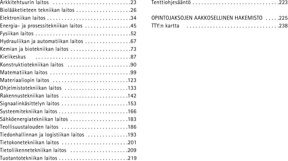 ................................87 Konstruktiotekniikan laitos......................90 Matematiikan laitos............................99 Materiaaliopin laitos..........................123 Ohjelmistotekniikan laitos.