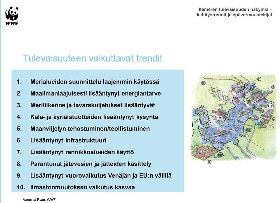 Kala- ja äyriäistuotteiden lisääntynyt kysyntä 5. Maanviljelyn tehostuminen/teollistuminen 6.