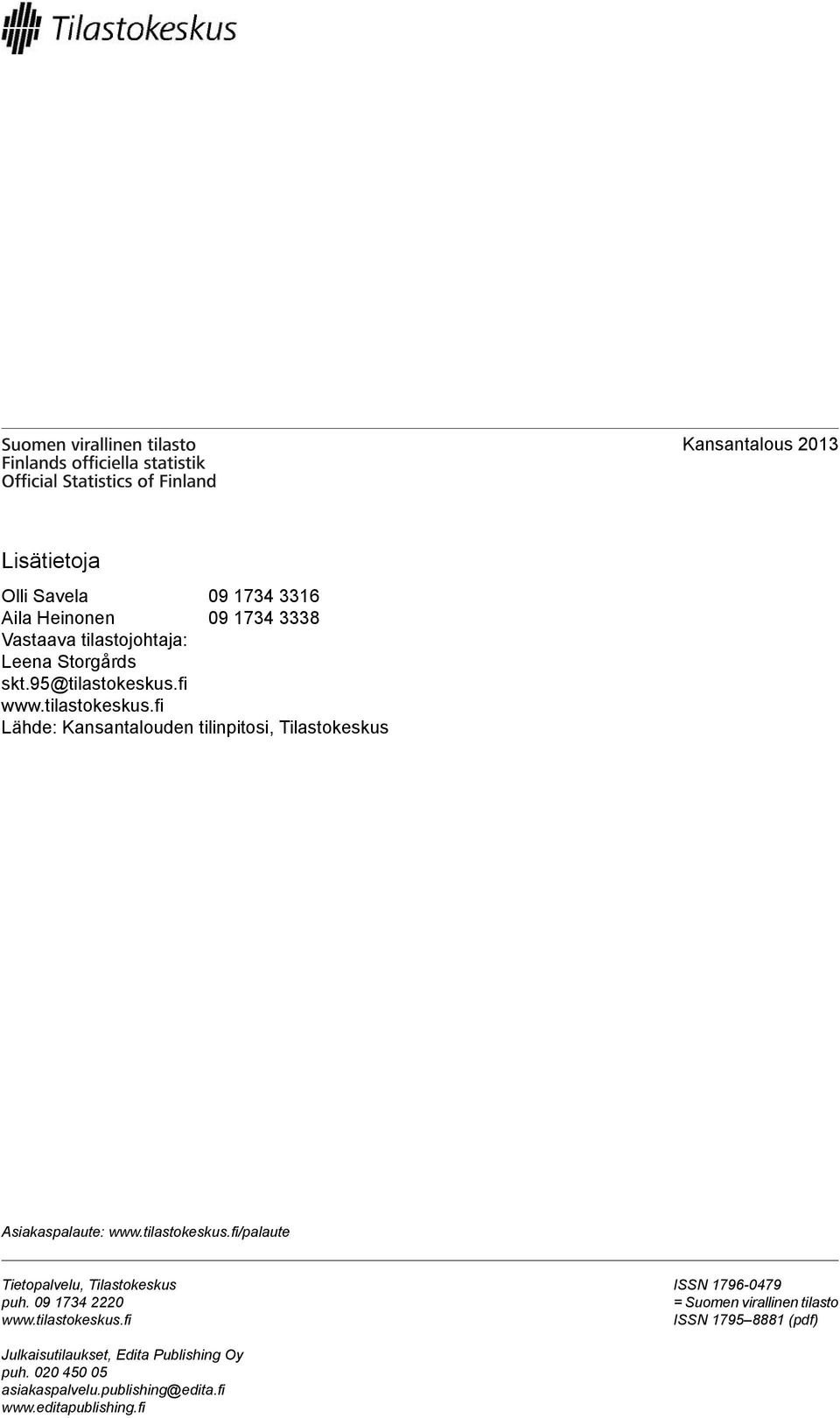 09 1734 2220 www.tilastokeskus.