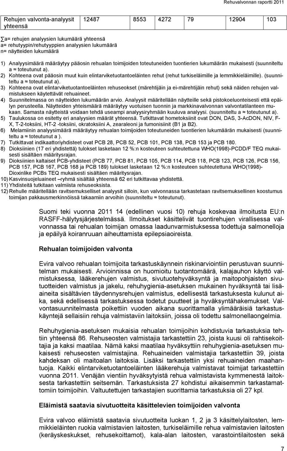 2) Kohteena ovat pääosin muut kuin elintarviketuotantoeläinten rehut (rehut turkiseläimille ja lemmikkieläimille). (suunniteltu a toteutunut a).
