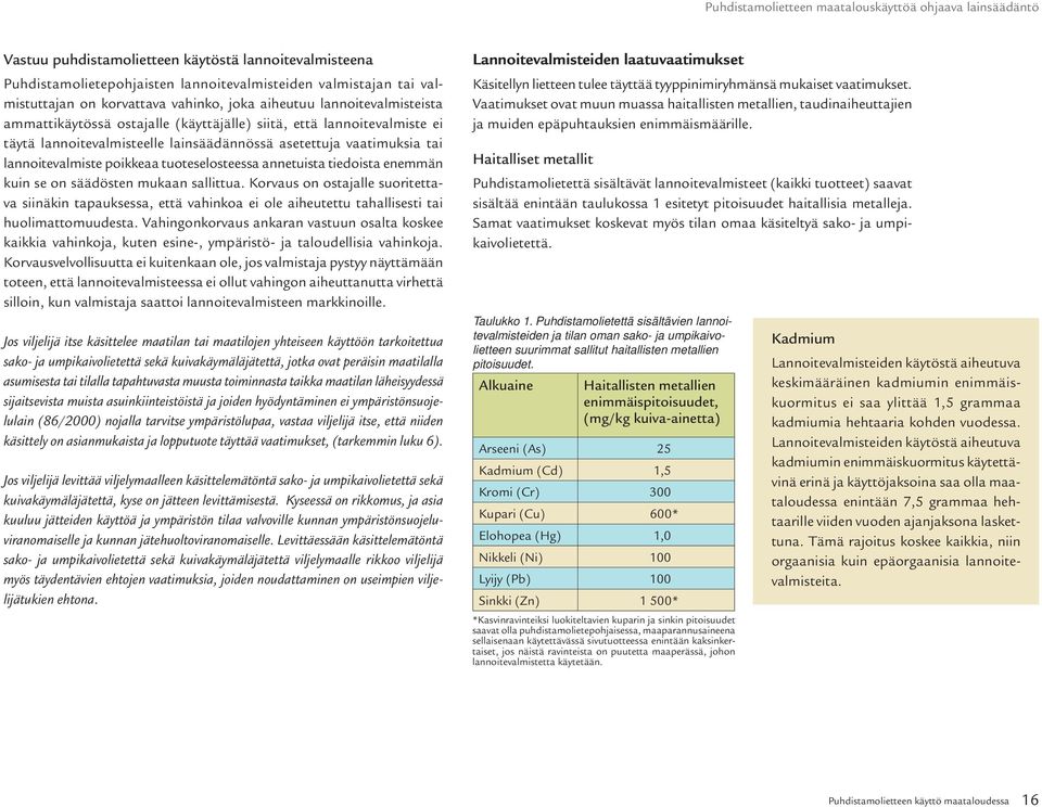 lannoitevalmiste poikkeaa tuoteselosteessa annetuista tiedoista enemmän kuin se on säädösten mukaan sallittua.