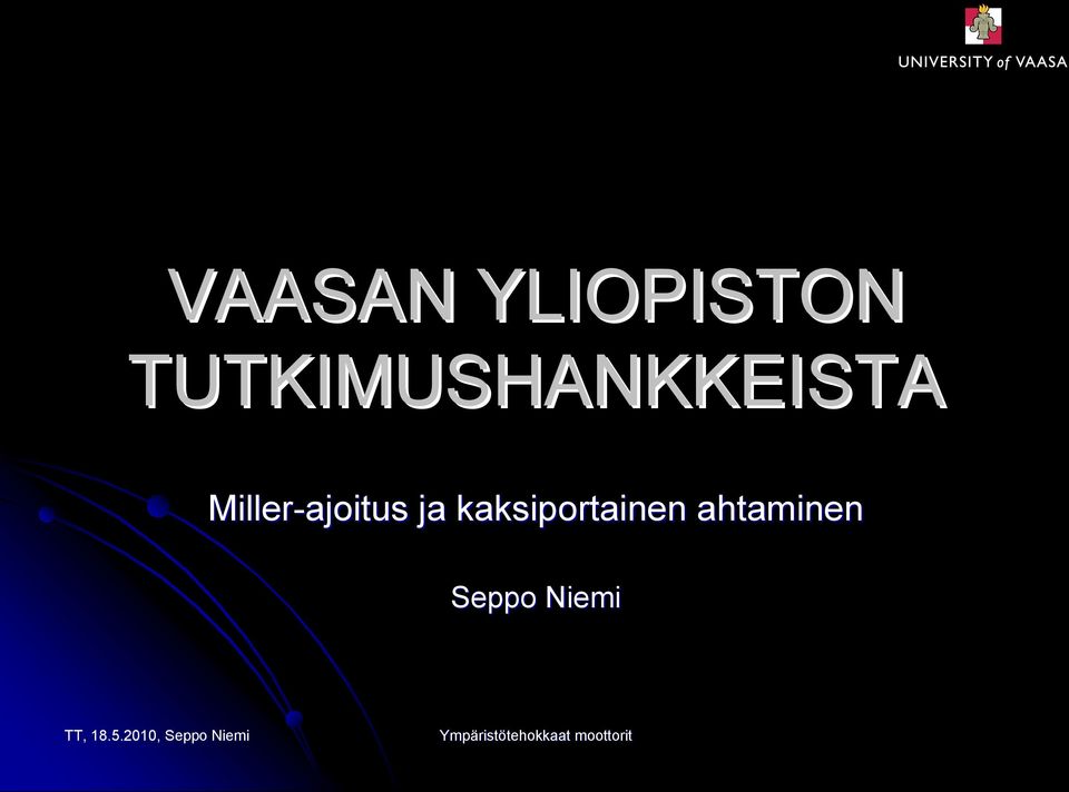 Miller-ajoitus ja