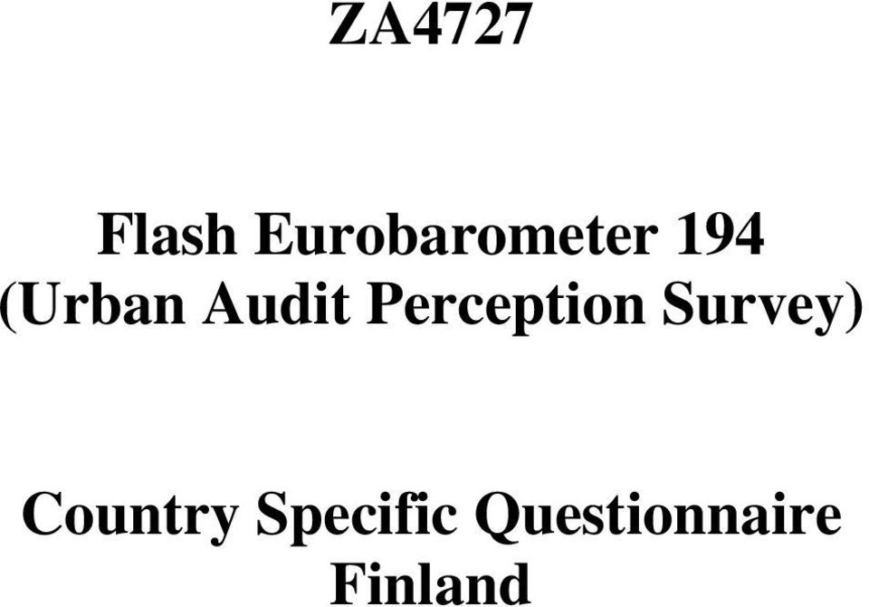 Audit Perception Survey)